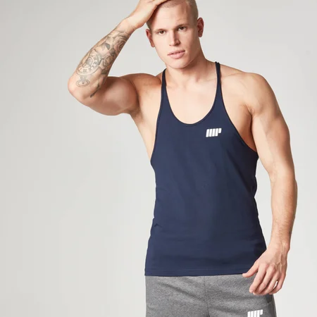 Myprotein Men's Longline Stringer Vest, Navy
