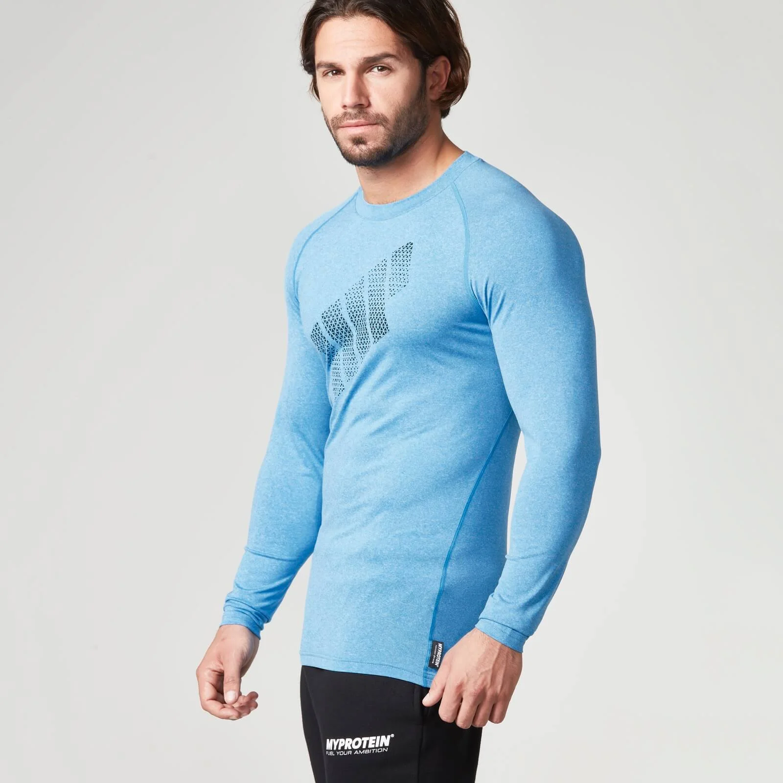 Myprotein Pánske Mobility Tričko S Dlhým Rukávom – Modré - L - Modrá Obrázok 1