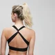 MP Power Dámska športová podprsenka s cross-back strihom - Čierna