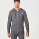 Tru-Fit Mikina Na Zips - Uhlíkovo Šedá