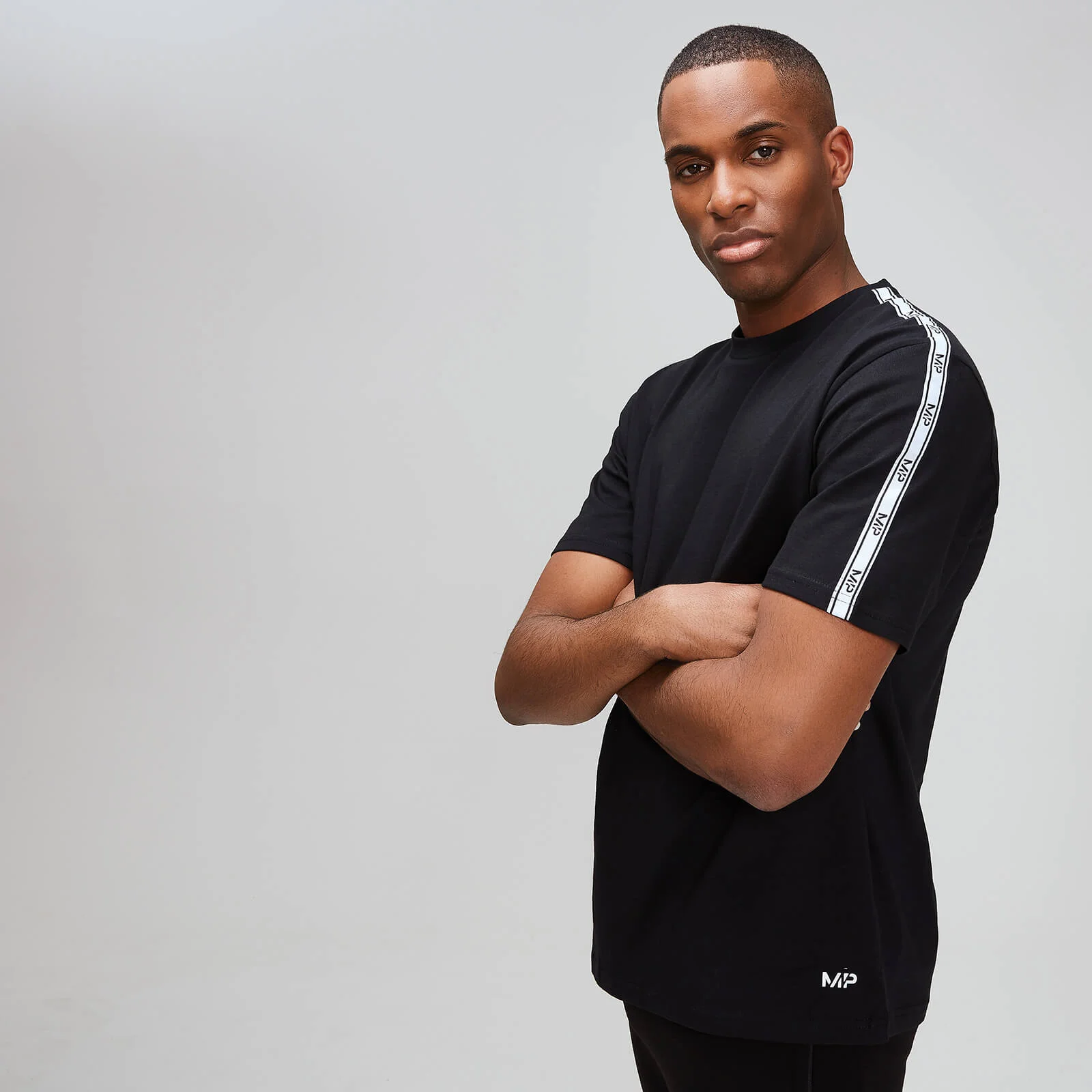 Logo Tape Tričko - Čierne - XS Obrázok 1