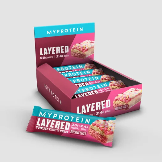 6-Vrstvová Proteínová Tyčinka - 12 x 60g - Príchuť Narodeninová Torta