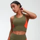 Power Longline Crop Top - Kaki