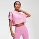 Power Crop Tape Tričko - Ružové