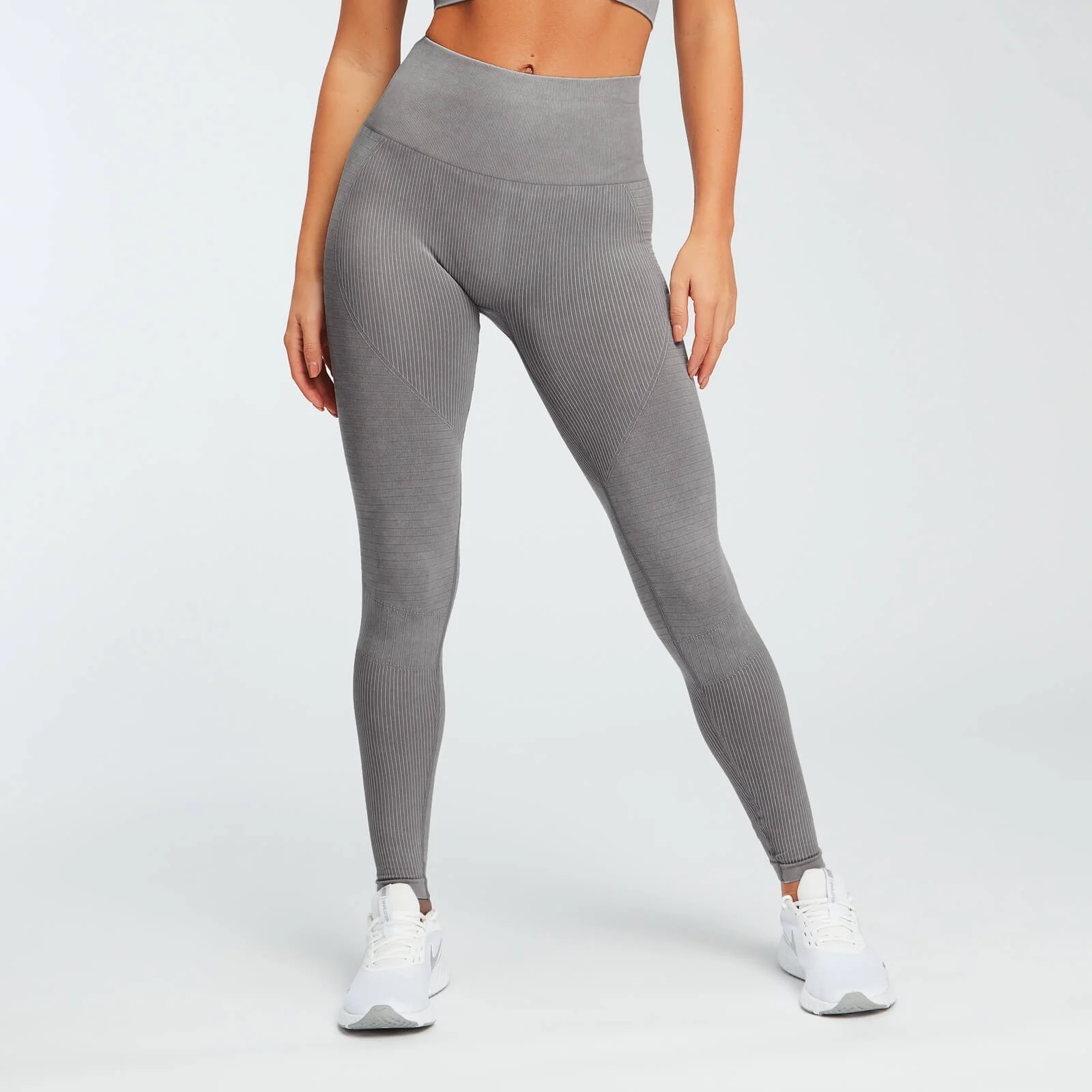 Acid Wash Seamless Legíny - Šedé - XS Obrázok 1