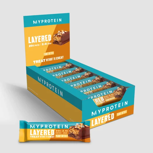 6-Vrstvová Proteínová Tyčinka - 12 x 60g - Arašidové Maslo