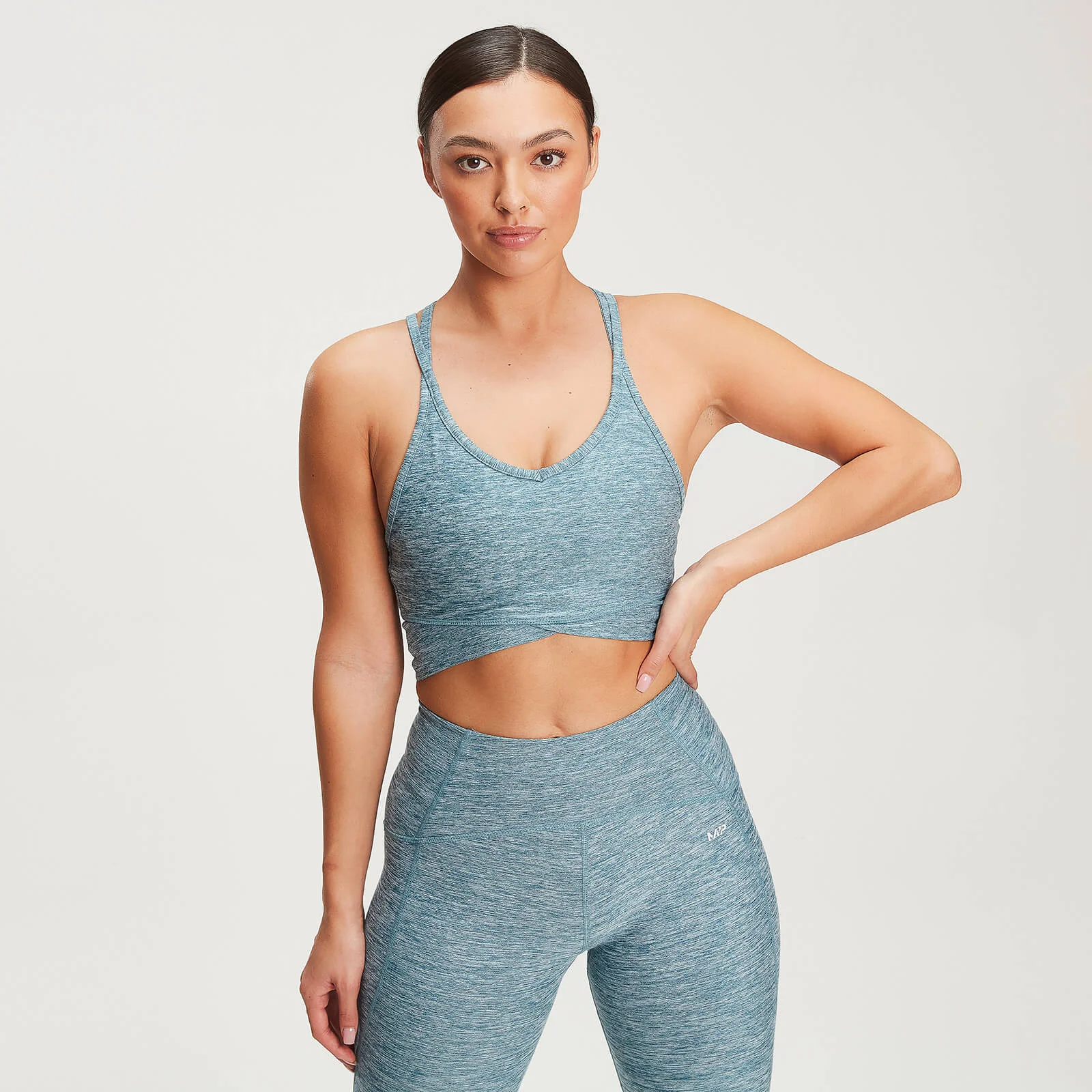 Dámska športová podprsenka Composure - Modrozelená - XS Obrázok 1