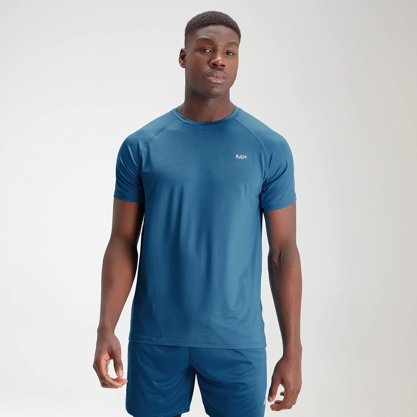 MP Men's Essentials Training Short Sleeve T-Shirt - Aqua - XXS Obrázok 1