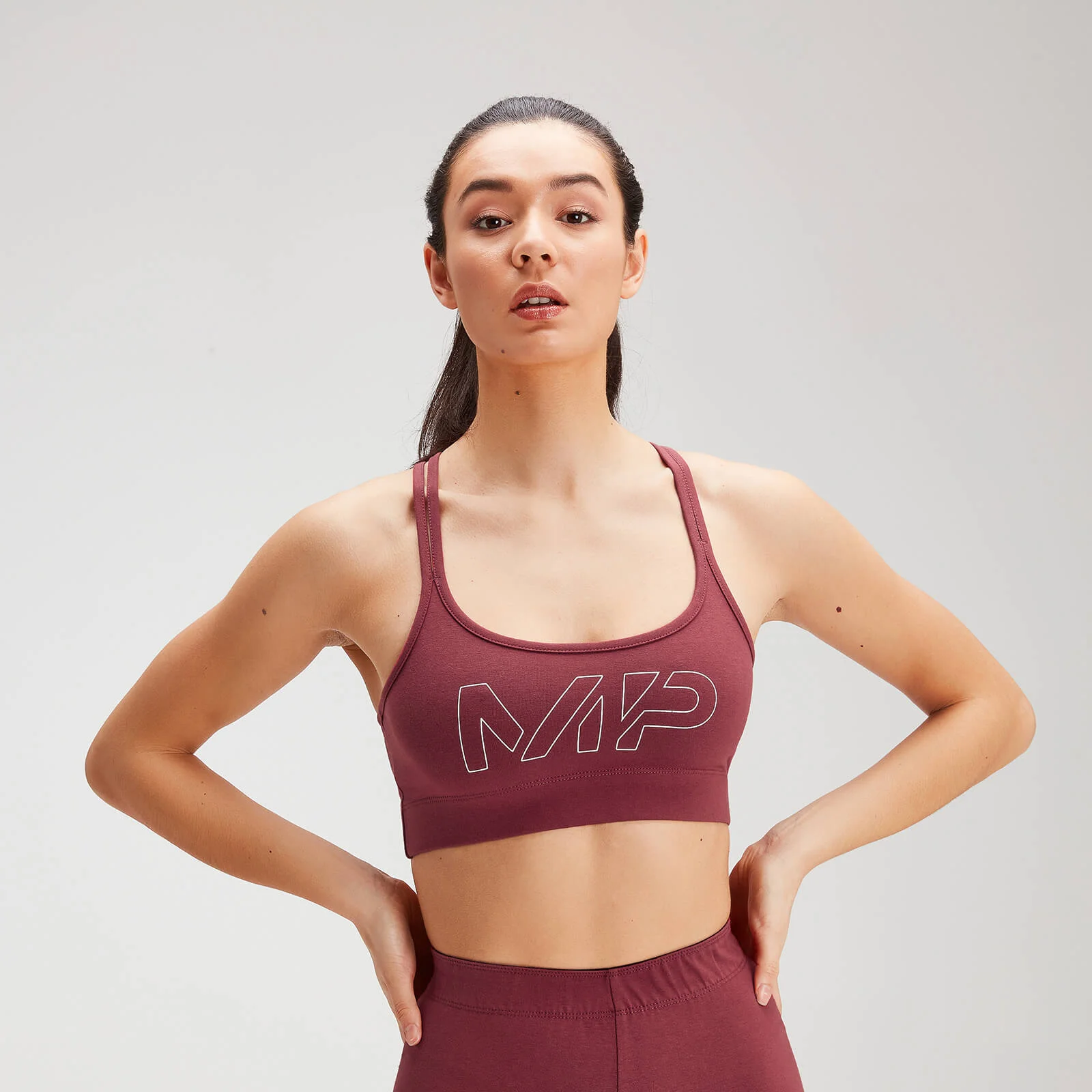 Dámska športová podprsenka MP Originals - Bordová - XXS Obrázok 1