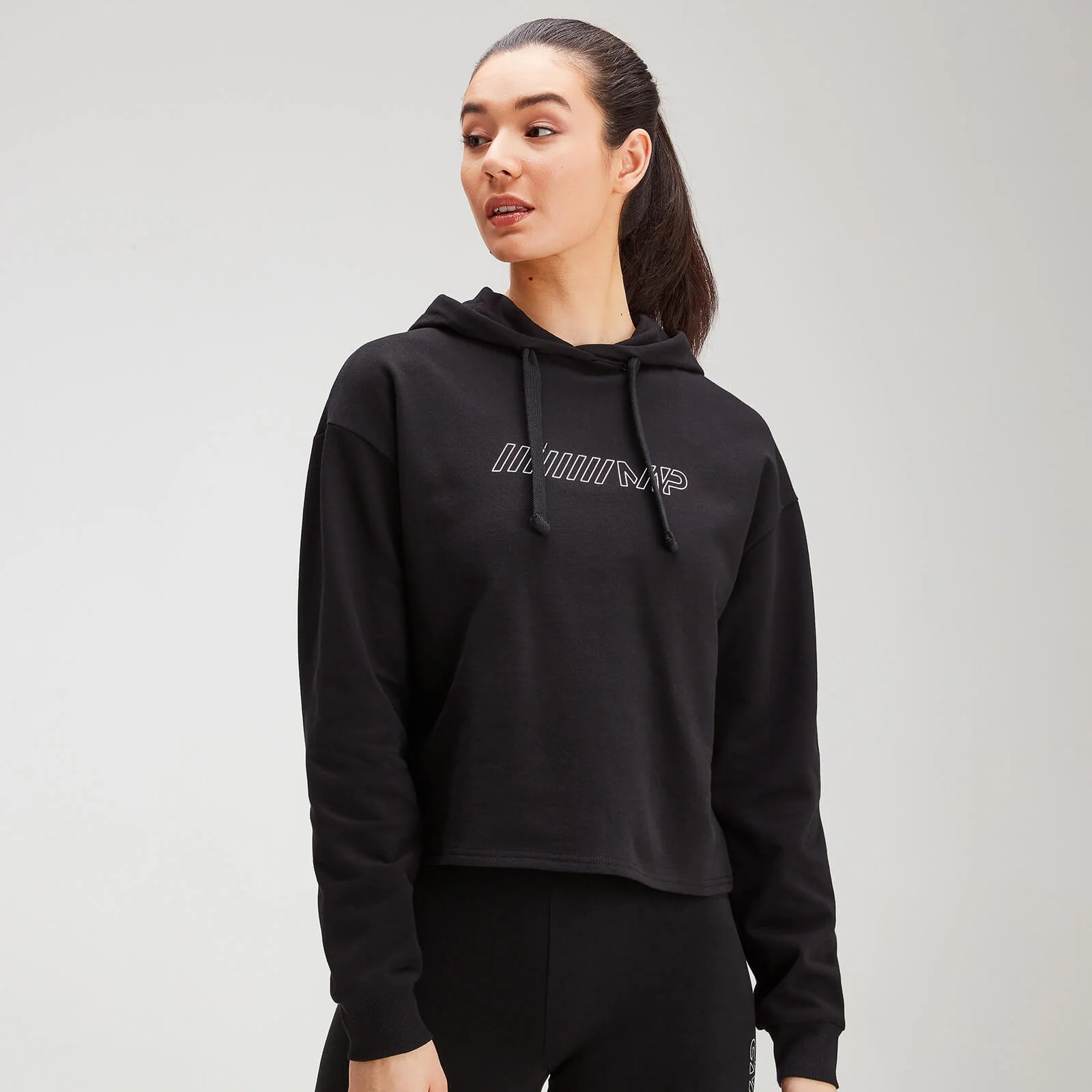 MP Women's Outline Graphic Hoodie - Black - XXS Obrázok 1