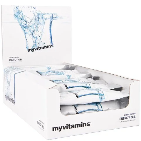 Myvitamins Energy Gel (Box) - 24 x 50g - Čerešňa Obrázok 1