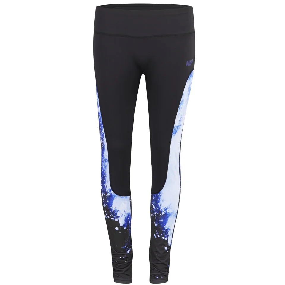 Myprotein dámske Printed Panel legíny s vysokým pásom - modré Obrázok 1