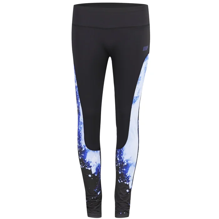 Myprotein dámske Printed Panel legíny s vysokým pásom - modré