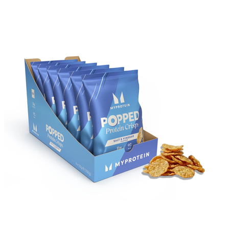 Bielkovinové chrumky Popped Protein Crisps - Salt & Vinegar