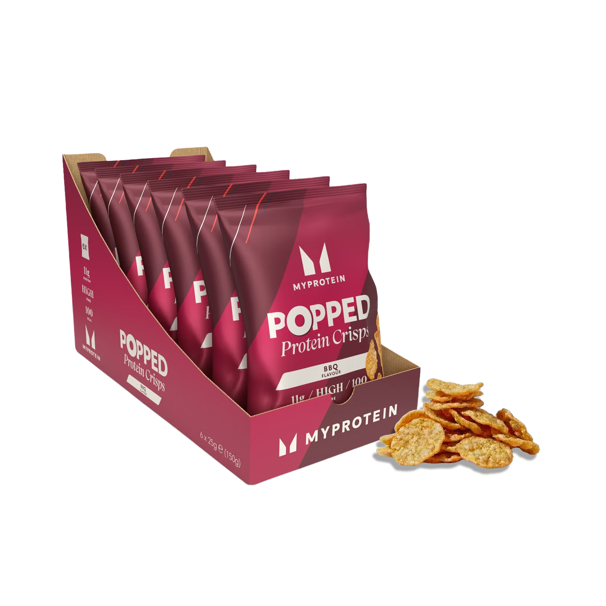 Bielkovinové chrumky Popped Protein Crisps - Barbecue Obrázok 1
