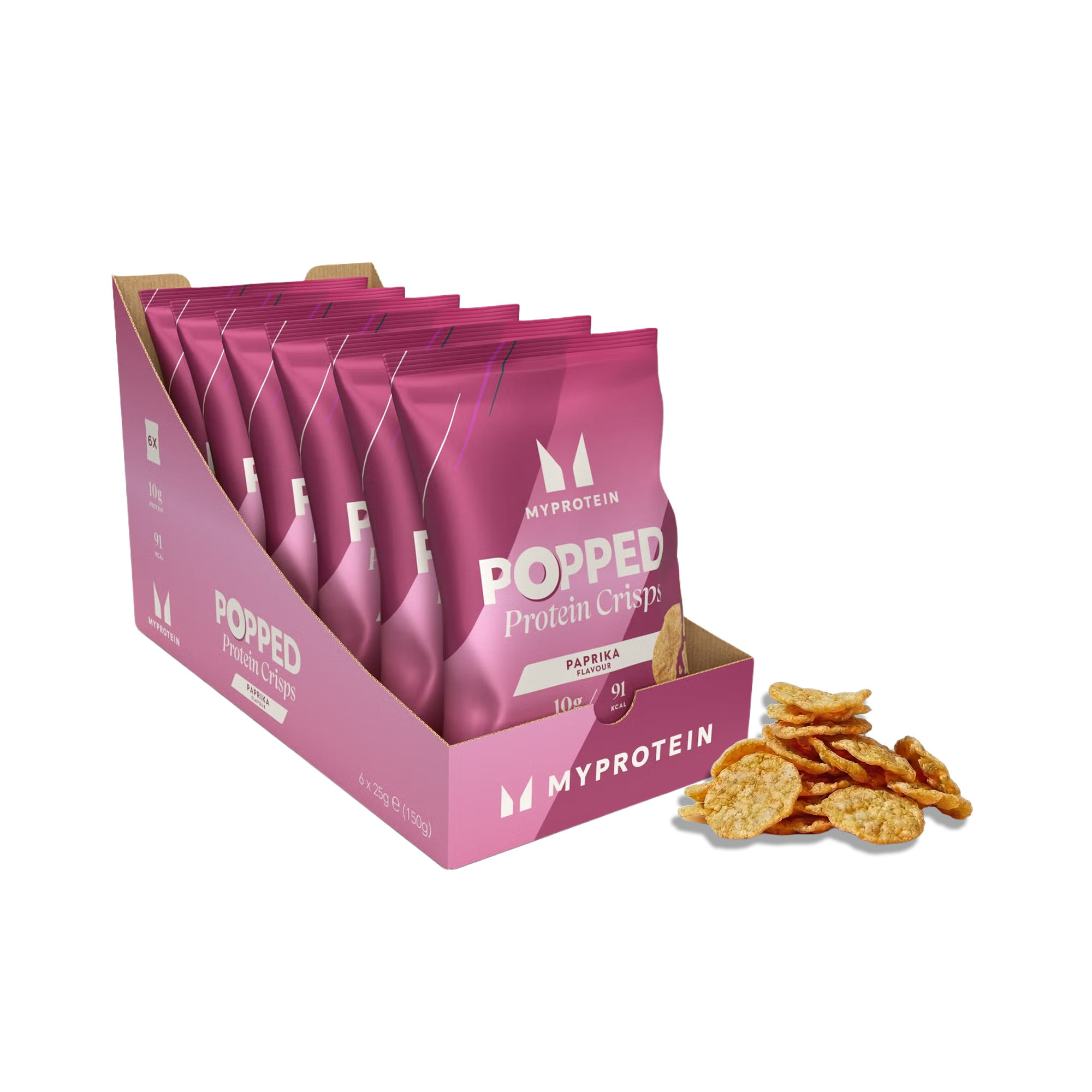 Bielkovinové chrumky Popped Protein Crisps - Paprika Obrázok 1