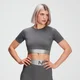 Dámsky crop top MP Adapt Textured – sivý