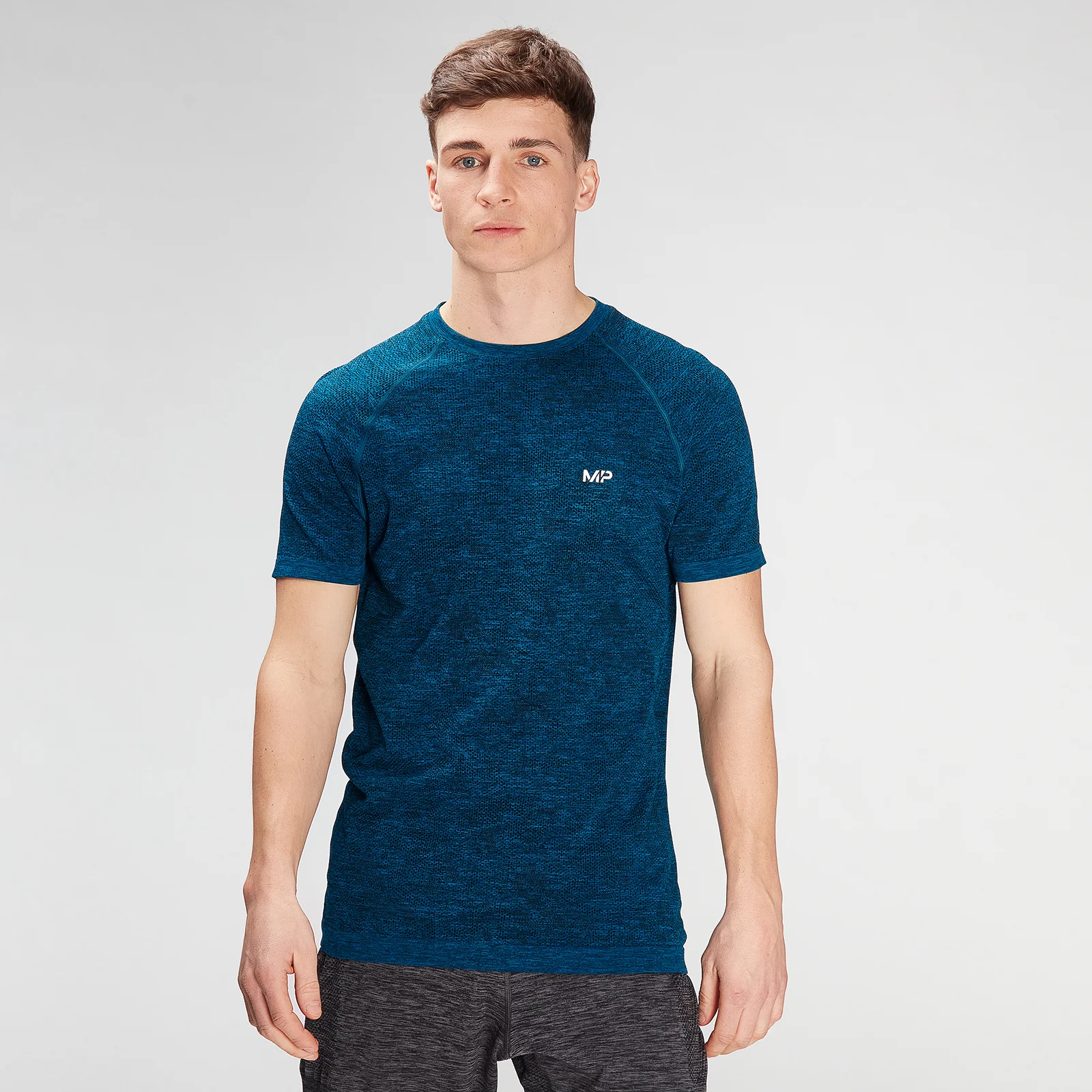 MP Men's Essential Seamless Graphic Short Sleeve T-Shirt- Aqua - XXS Obrázok 1