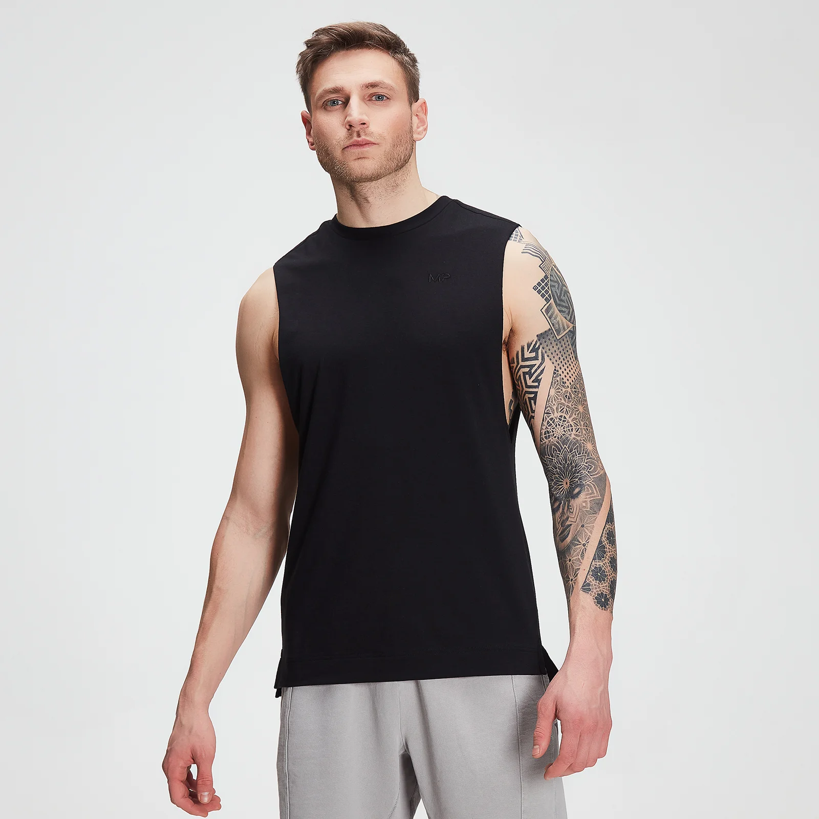 Pánske tréningové tielko MP drirelease® Drop Armhole Tank - čierne - XXS Obrázok 1