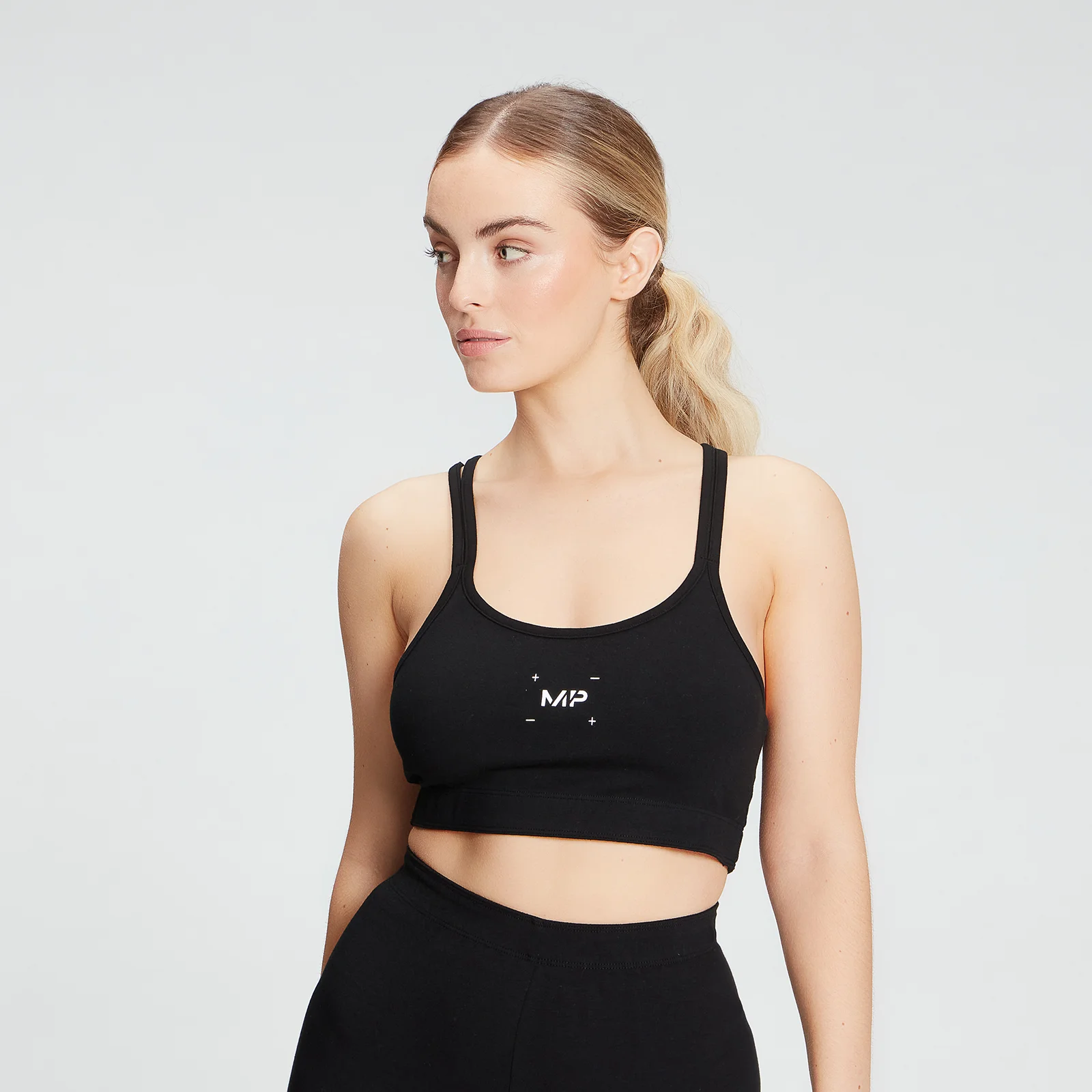 MP Women's Central Graphic Bra - Black - XXS Obrázok 1