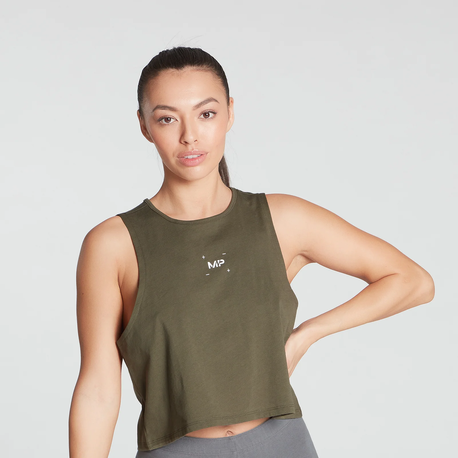 MP Women's Central Graphic Reach Vest - Dark Olive - XXS Obrázok 1