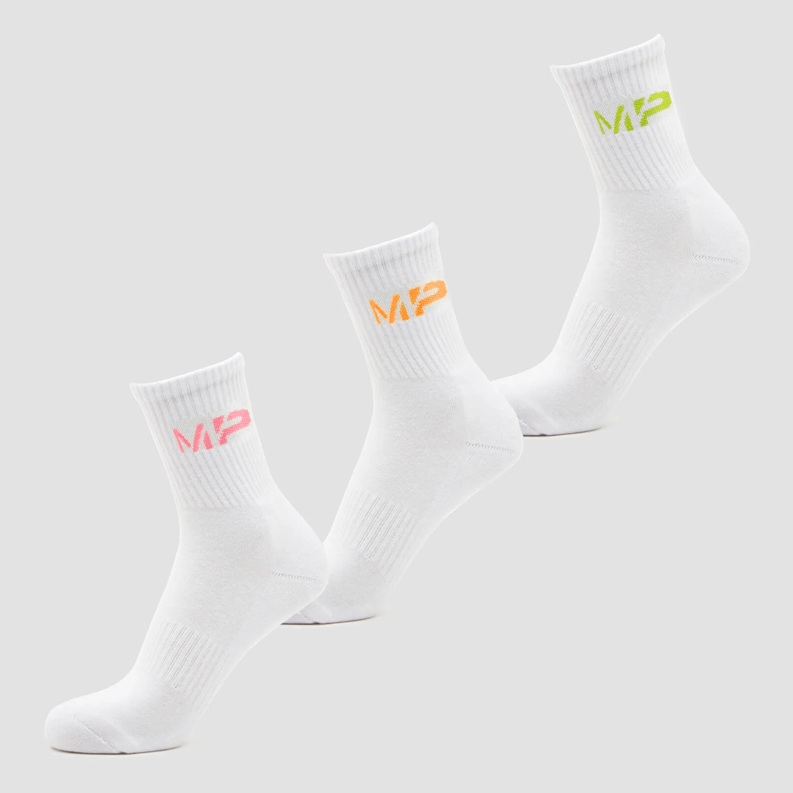 MP Men's Neon MP Logo Crew Socks (3 Pack) Orange/Lime/Rose - UK 6-8 Obrázok 1