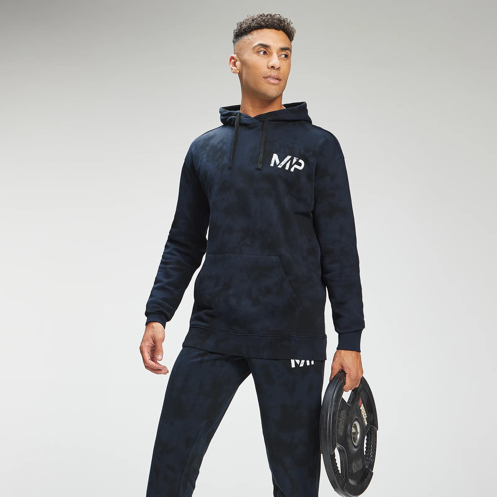 MP Men's Adapt Tie Dye Hoodie - Petrol Blue/Black - XXS Obrázok 1