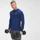 MP Pánske tričko s dlhým rukávom Essential Seamless - Intense Blue Marl