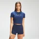 Dámske tričko MP Adapt Camo Logo Crop T-Shirt - Petrol Blue