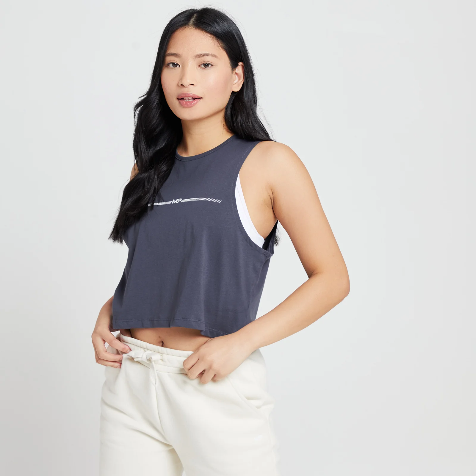 Dámske tielko MP Mini Mark s potlačou – tmavosivé - XXS Obrázok 1