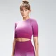 MP Dámsky bezšvový top Velocity Crop Top - sýto ružový