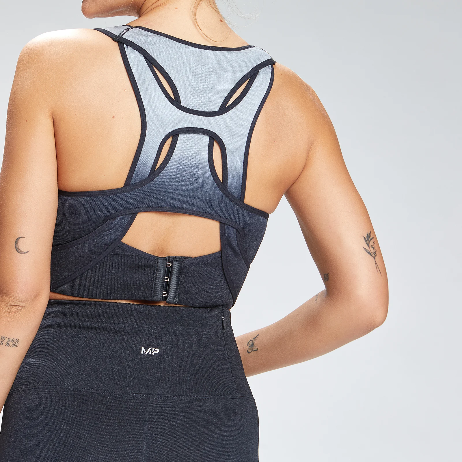 Dámska bezšvová športová podprsenka MP Velocity - čierna - XXS Obrázok 1