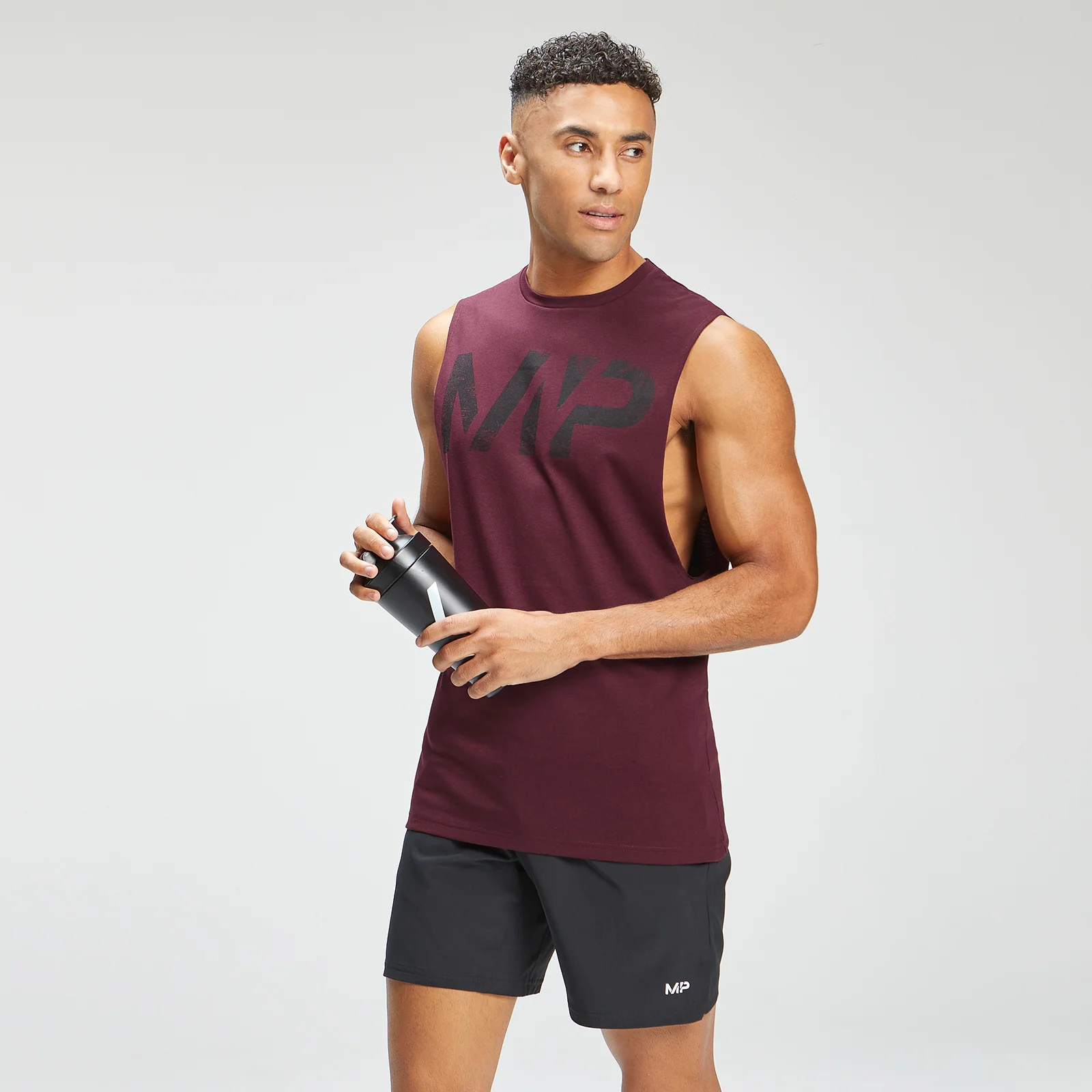 MP Men's Adapt Grit Graphic Drop Armhole Tank - Merlot Marl - XXS Obrázok 1
