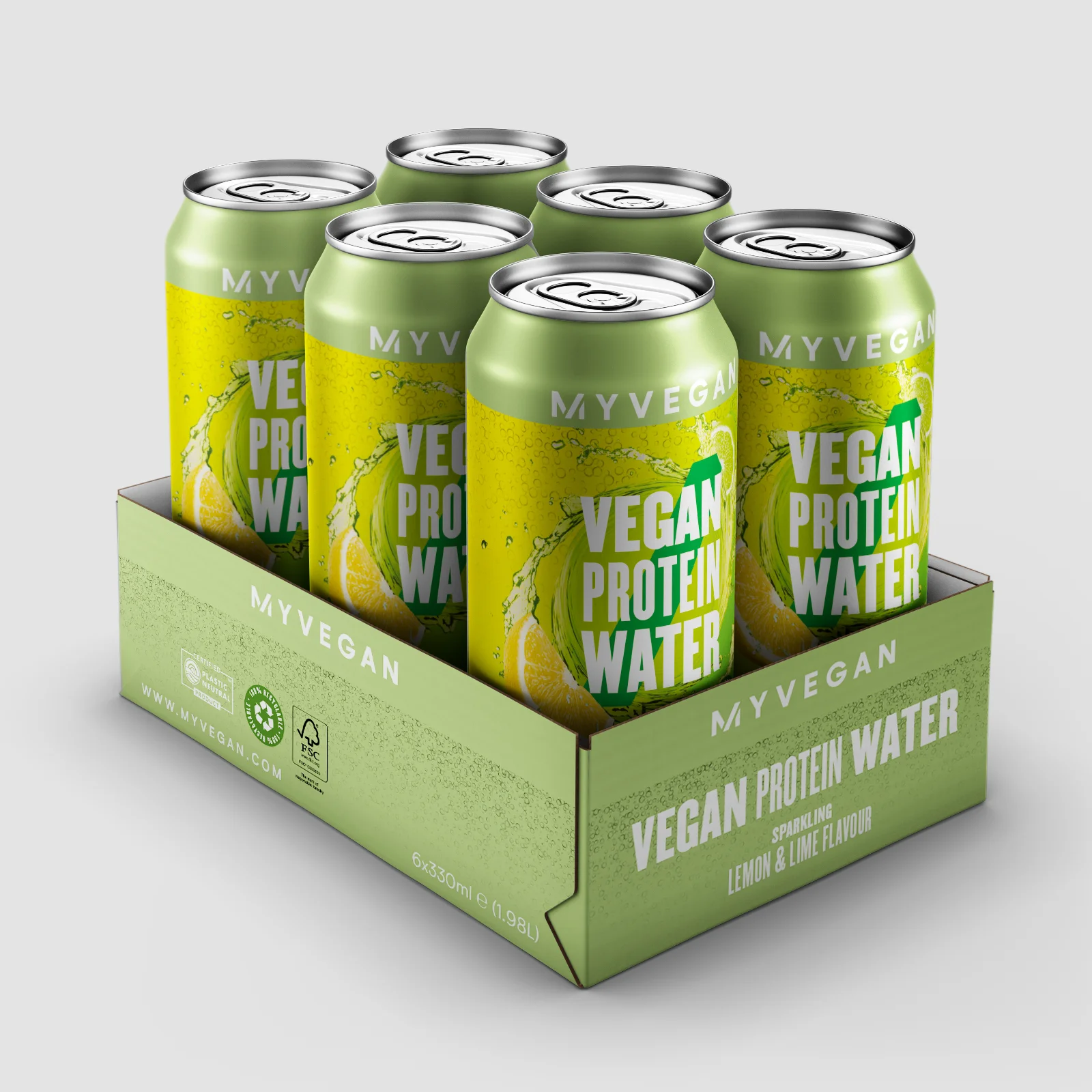 Vegánska sýtená bielkovinová voda - Lemon Lime Obrázok 1