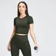 Dámsky Shape Seamless Crop Top - Zelený
