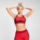 Dámska športová podprsenka MP Engage Colour Block Convertible Bra - Danger/Wine