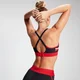 Dámska športová podprsenka Engage Colour Block Convertible Bra - Black/ Danger