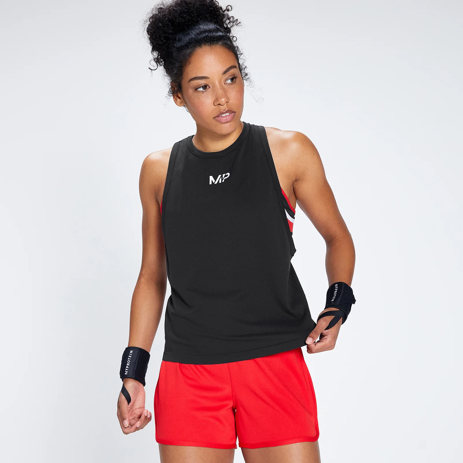 Dámske ľahké bezšvové tielko MP Engage - Black/White - XXS Obrázok 1