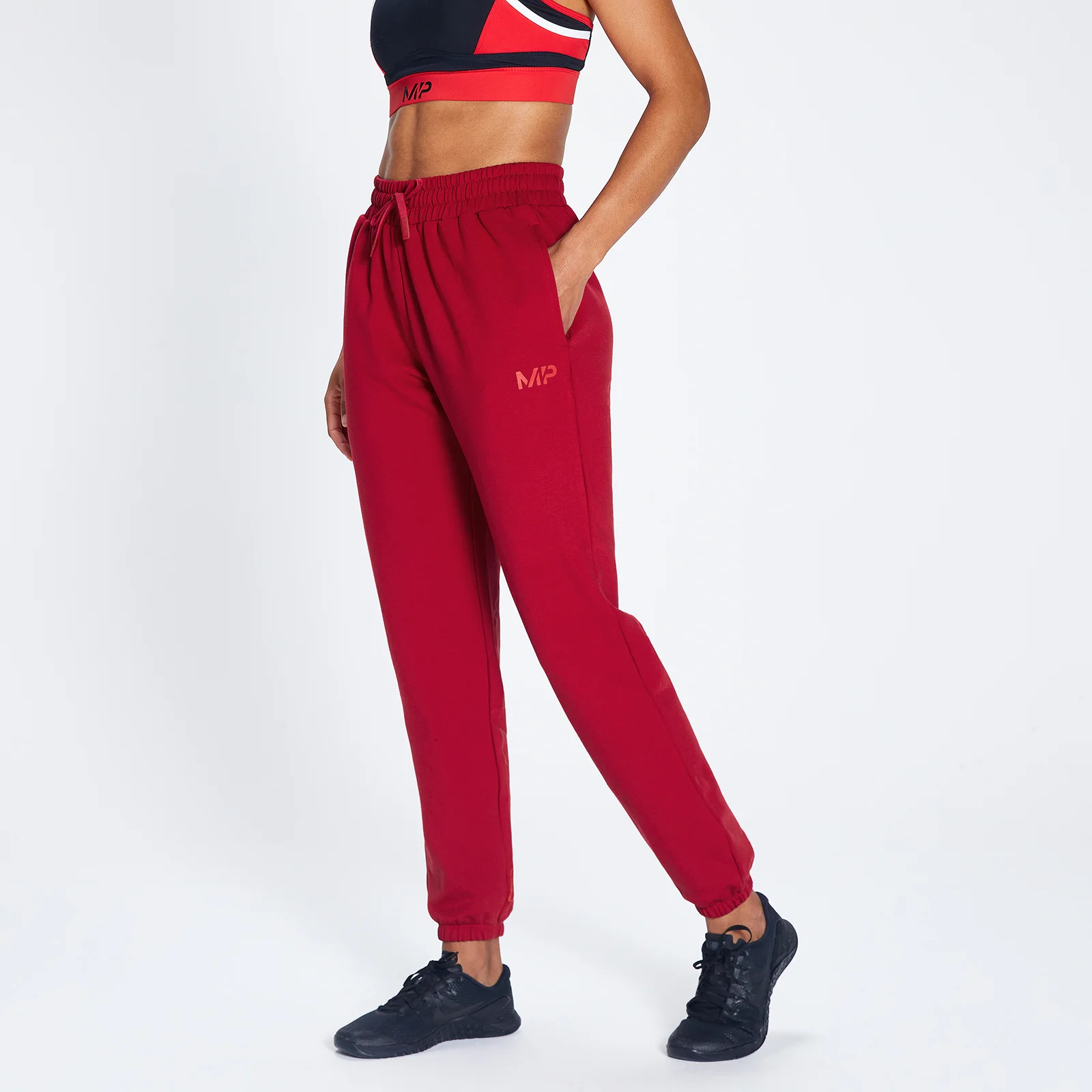 MP Women's Engage Bold Graphic Joggers - Wine/Black - XXS Obrázok 1