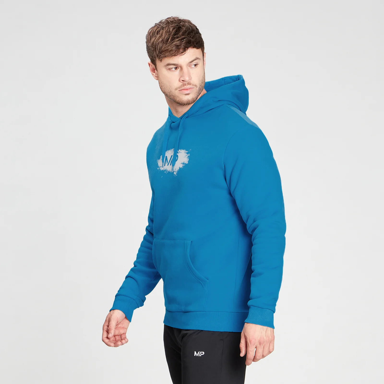 MP Men's Chalk Graphic Hoodie - Aqua - XXS Obrázok 1