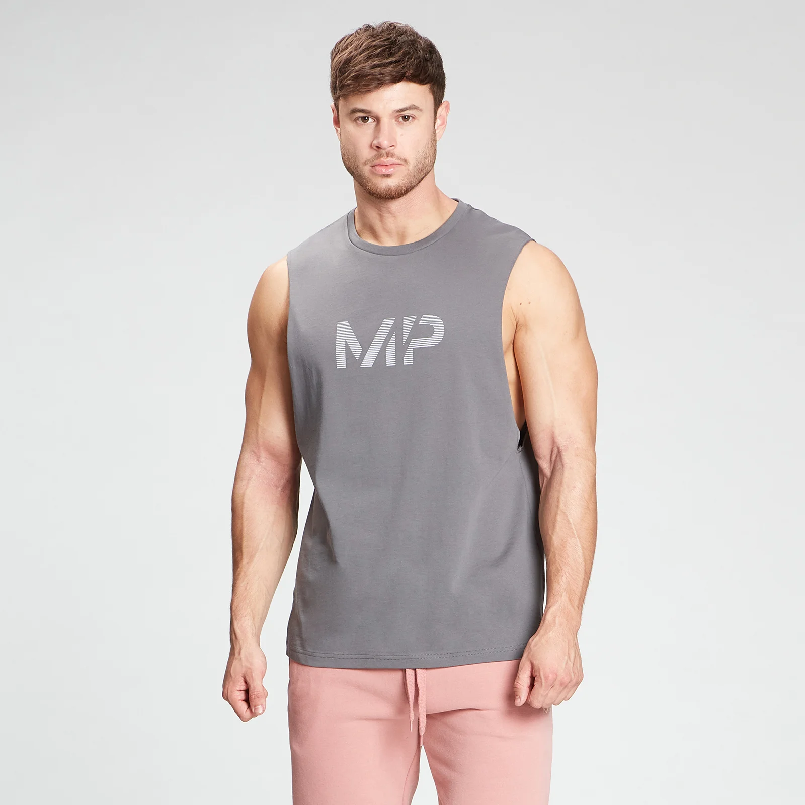 MP Men's Gradient Line Graphic Tank Top - Carbon - XXS Obrázok 1