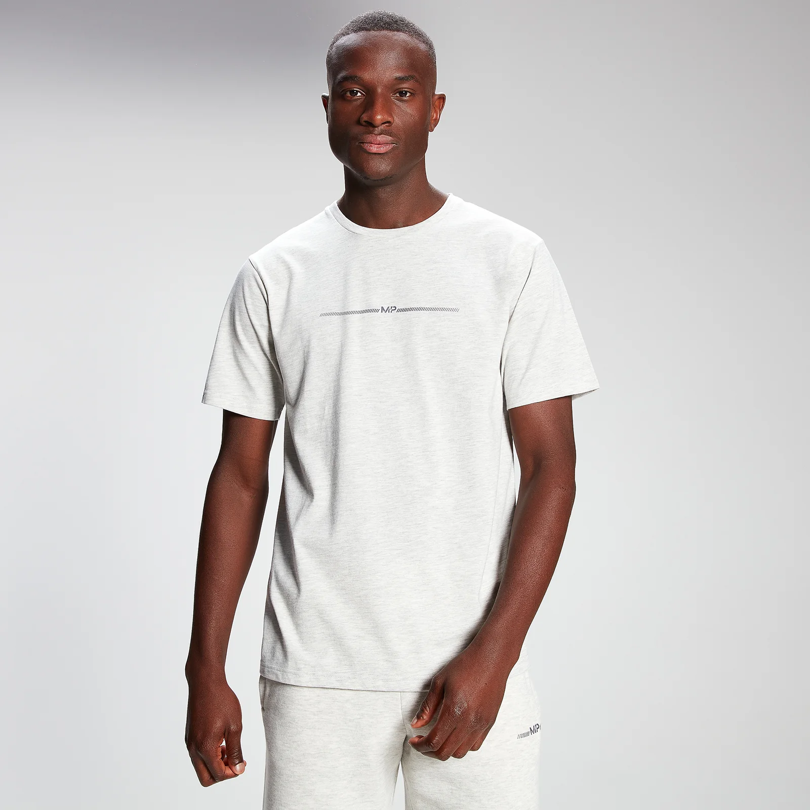 MP Men's Mini Mark Graphic Short Sleeve T-Shirt - Light Grey Marl - XXS Obrázok 1