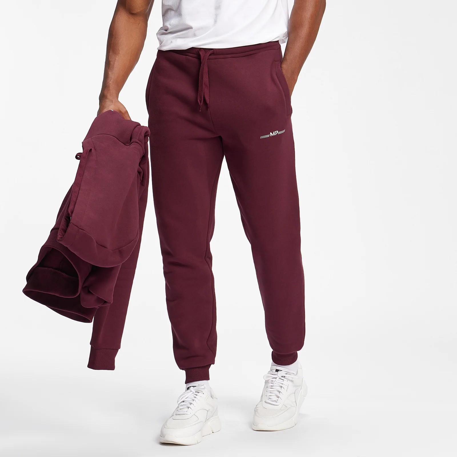 MP Men's Mini Mark Graphic Joggers - Merlot - XXS Obrázok 1