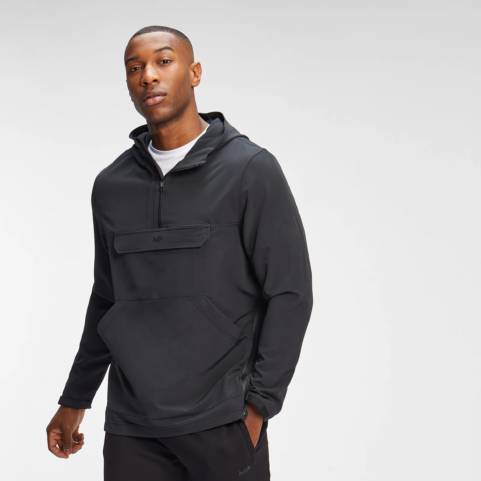 MP Men's Hooded Cagoule - Black - XXS Obrázok 1