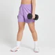 Dámske športové kraťasy MP Graffiti s potlačou – tmavofialové