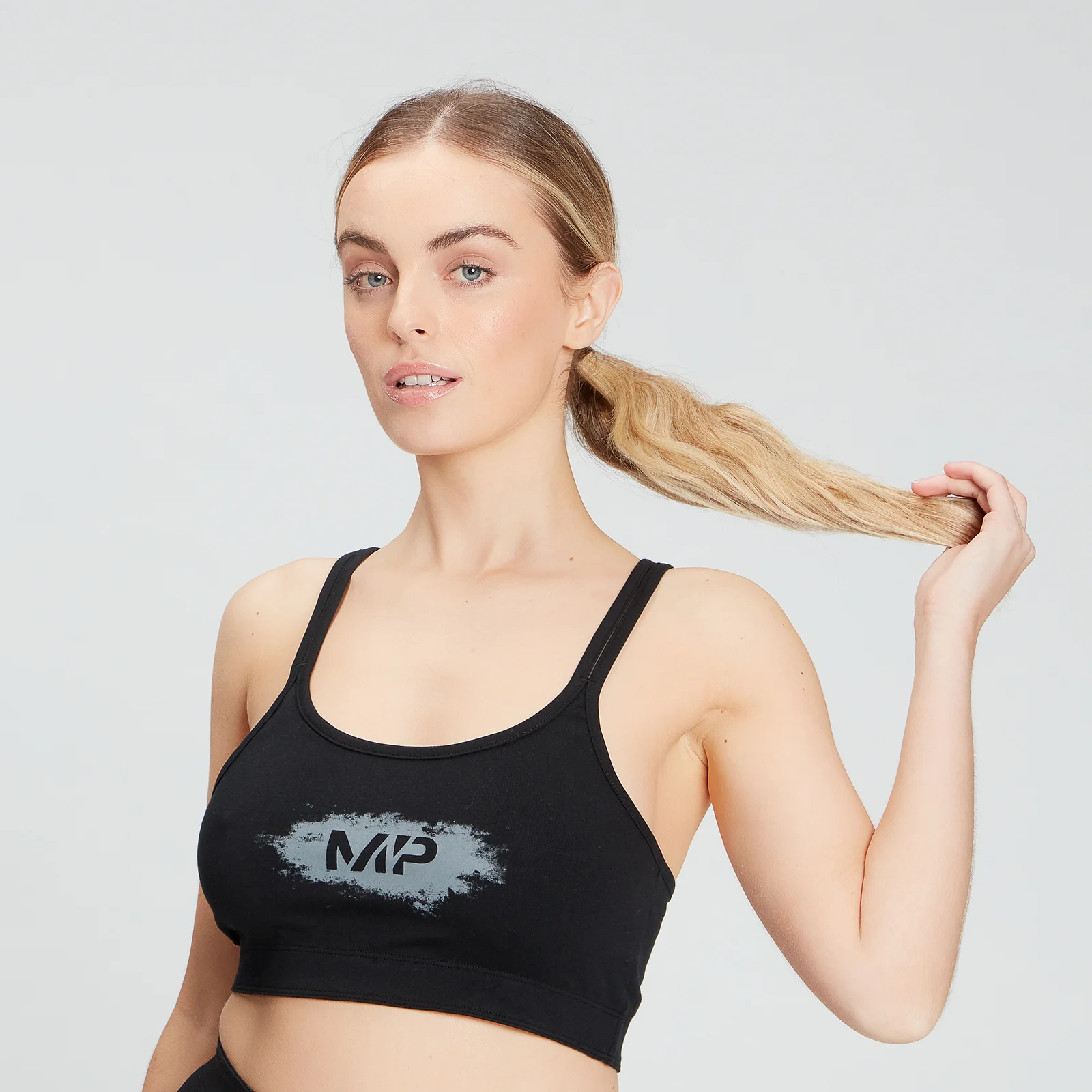 MP Women's Chalk Graphic Sports Bra - Black - XS Obrázok 1