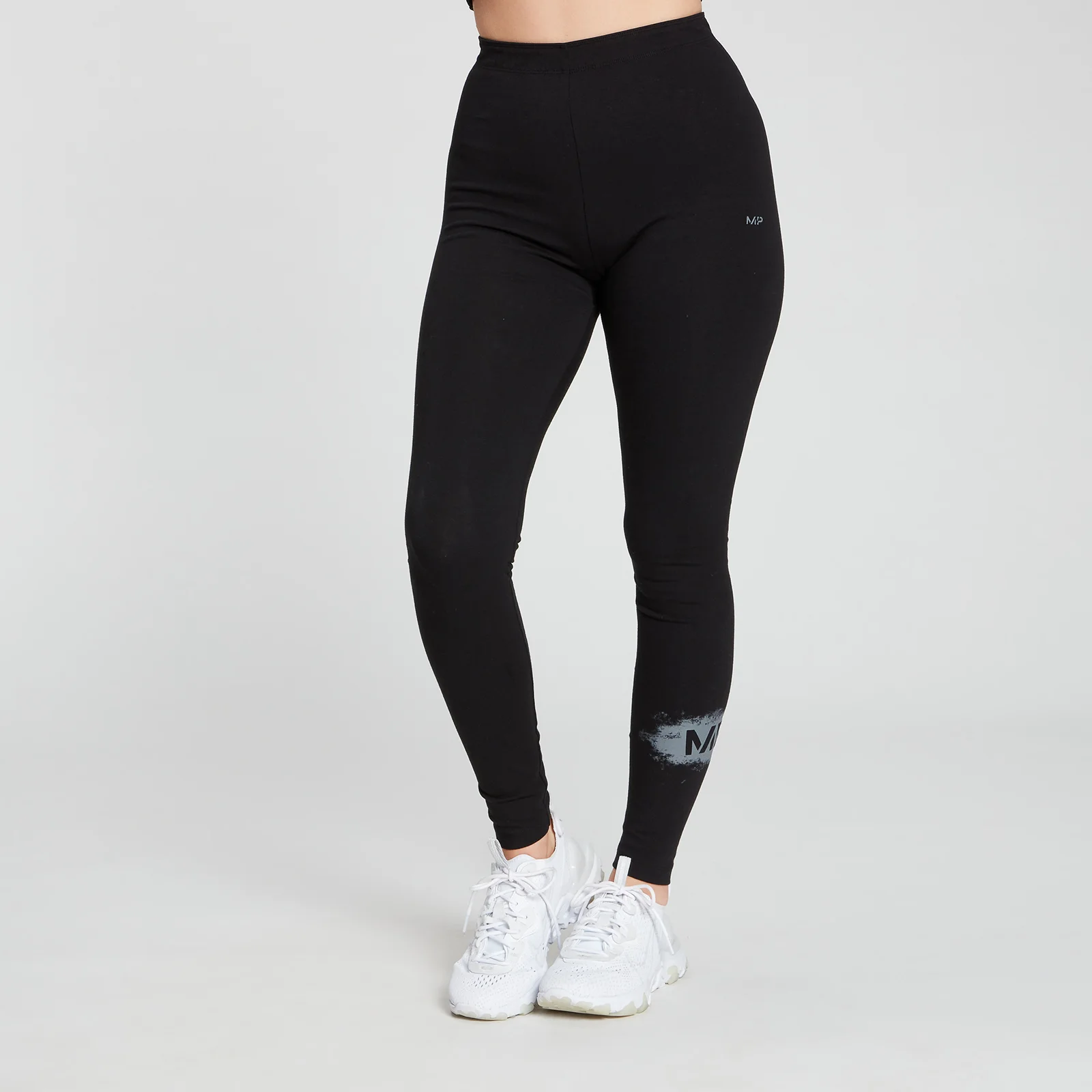 MP Women's Chalk Graphic Leggings - Black - XXS Obrázok 1