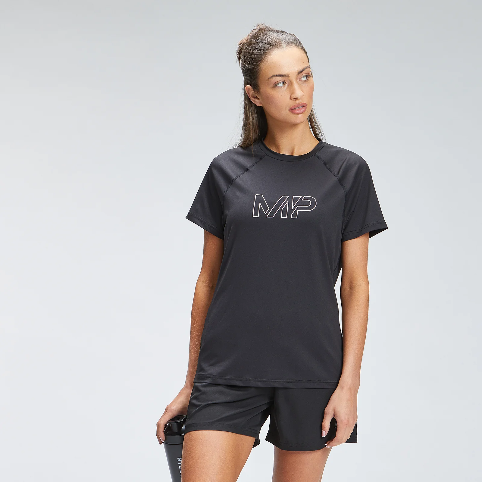 MP Women's Repeat Mark Graphic Training T-Shirt - Black - XXS Obrázok 1