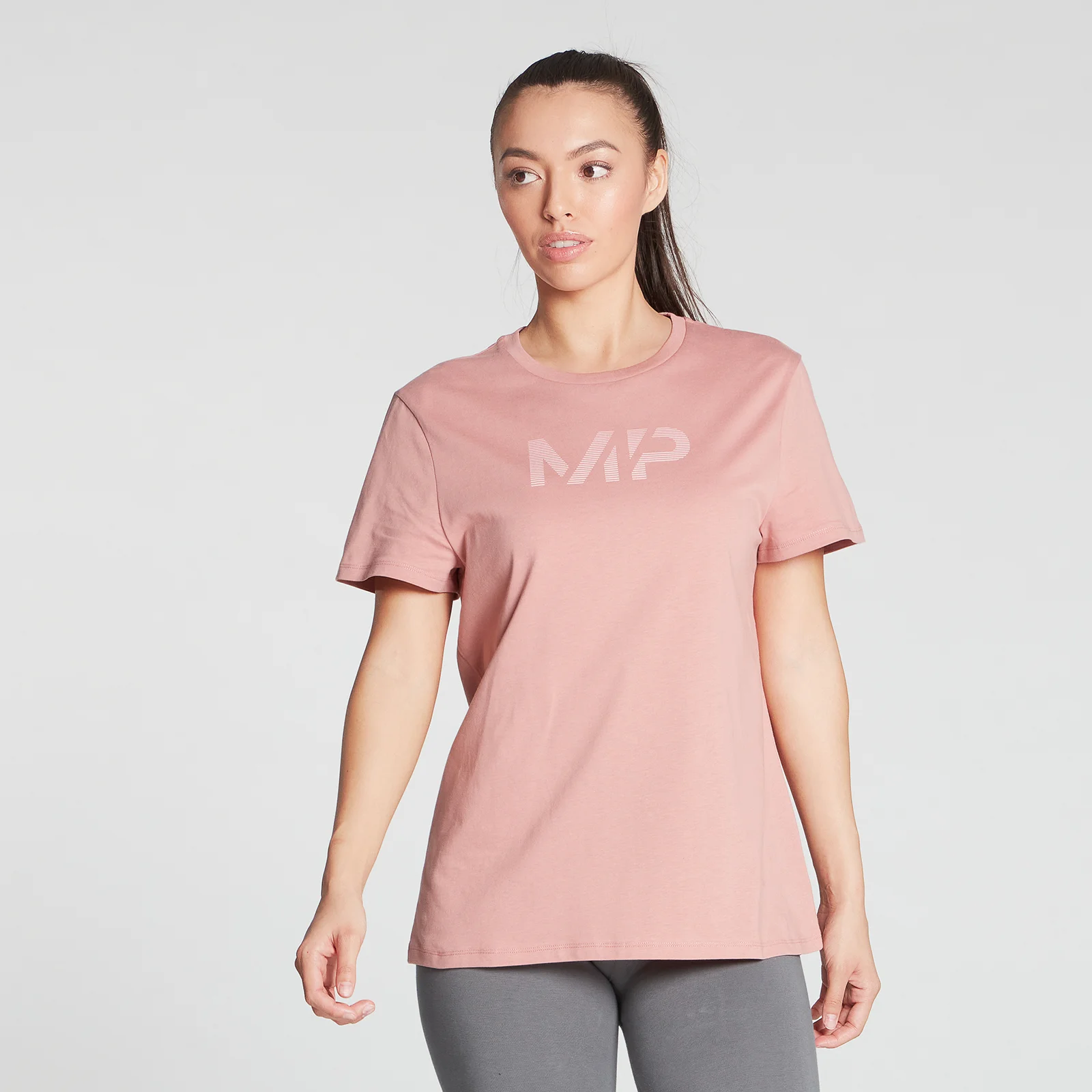 MP Women's Gradient Line Graphic T-Shirt - Washed Pink - XXS Obrázok 1