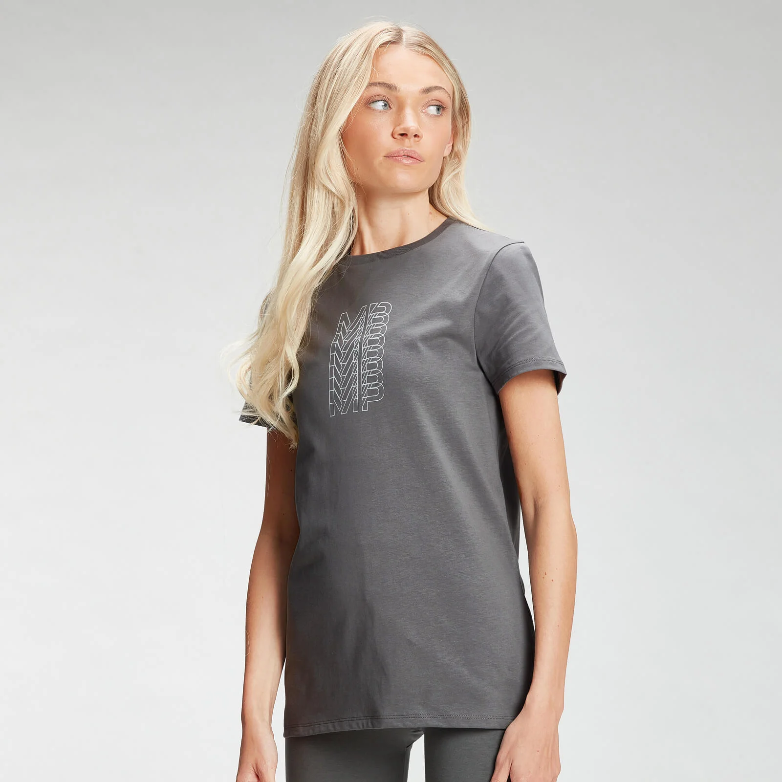 Dámske tričko MP Repeat – sivé - XXS Obrázok 1